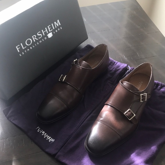 florsheim double monk strap shoes